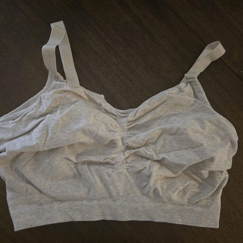 Kindred Bravely Sublime Bamboo Pumping Lounge And Sleep Bra Heather Oatmeal